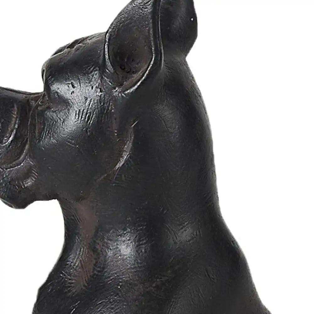 Black Resin Boxer Dog Shaped Decor Piece - Homeroots - Flyclothing LLC
