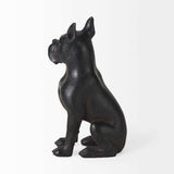 Black Resin Boxer Dog Shaped Decor Piece - Homeroots - Flyclothing LLC