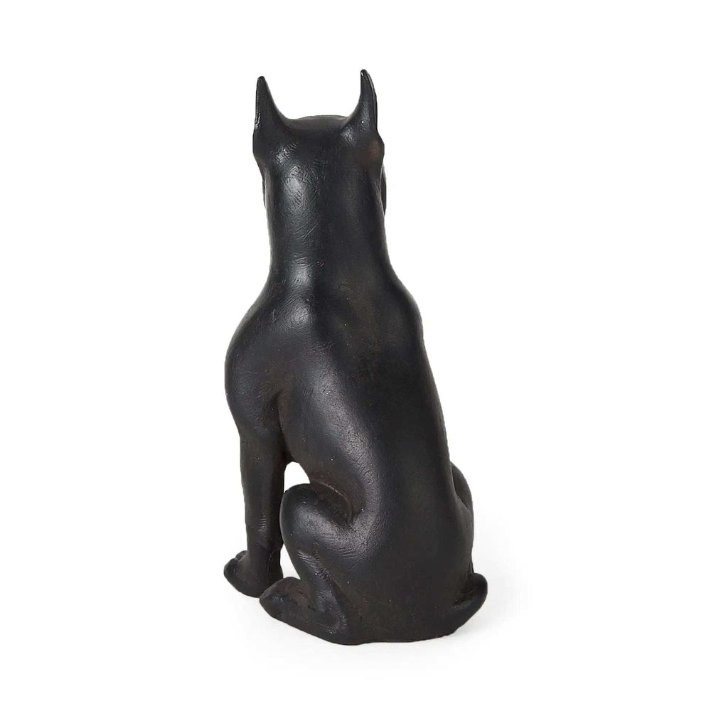 Black Resin Boxer Dog Shaped Decor Piece - Homeroots - Flyclothing LLC