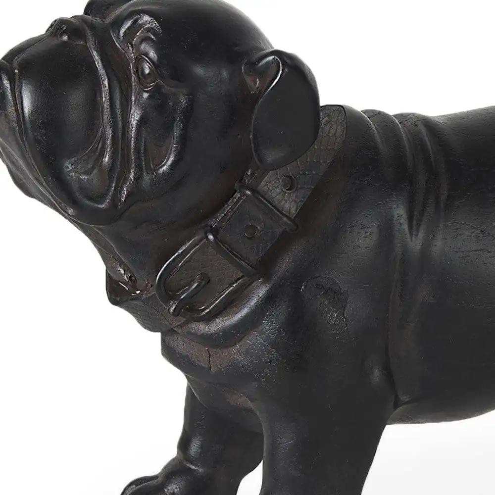 Black Resin Bulldog Sculpture - Homeroots - Flyclothing LLC
