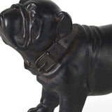 Black Resin Bulldog Sculpture - Homeroots - Flyclothing LLC
