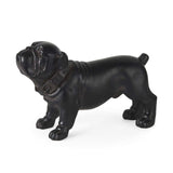 Black Resin Bulldog Sculpture - Homeroots - Flyclothing LLC