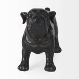 Black Resin Bulldog Sculpture - Homeroots - Flyclothing LLC