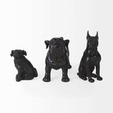 Black Resin Bulldog Sculpture - Homeroots - Flyclothing LLC
