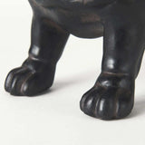 Black Resin Bulldog Sculpture - Homeroots - Flyclothing LLC