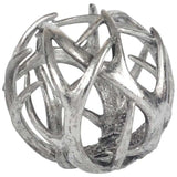Silver Resin Antler Shaped Sculpture - Homeroots - Flyclothing LLC