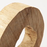 19" Brown and Black Wood Log Cross Section Tabletop Sculpture - Homeroots