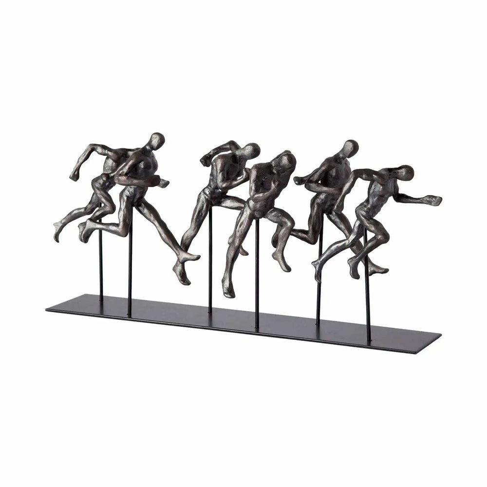 Black Resin Sprinters Sculpture - Homeroots - Flyclothing LLC