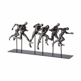 Black Resin Sprinters Sculpture - Homeroots - Flyclothing LLC
