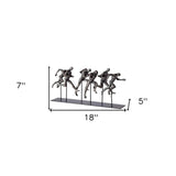 Black Resin Sprinters Sculpture - Homeroots - Flyclothing LLC