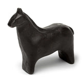 Black Cast Aluminum Horse Shaped Sculpture - Homeroots - Flyclothing LLC