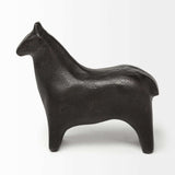 Black Cast Aluminum Horse Shaped Sculpture - Homeroots - Flyclothing LLC