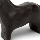 Black Cast Aluminum Horse Shaped Sculpture - Homeroots - Flyclothing LLC