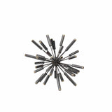 Petite Black Metal Spiked Sculpture - Homeroots - Flyclothing LLC