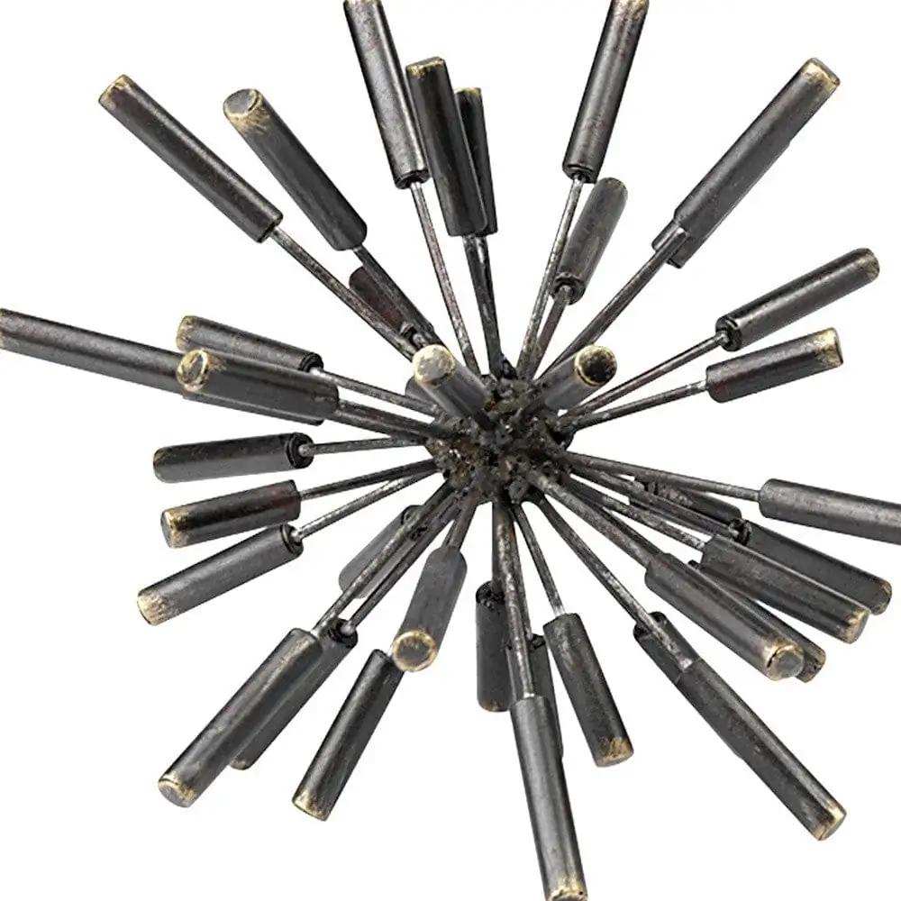 Petite Black Metal Spiked Sculpture - Homeroots - Flyclothing LLC