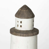 White Petite Rustic Wooden Lighthouse - Homeroots - Flyclothing LLC