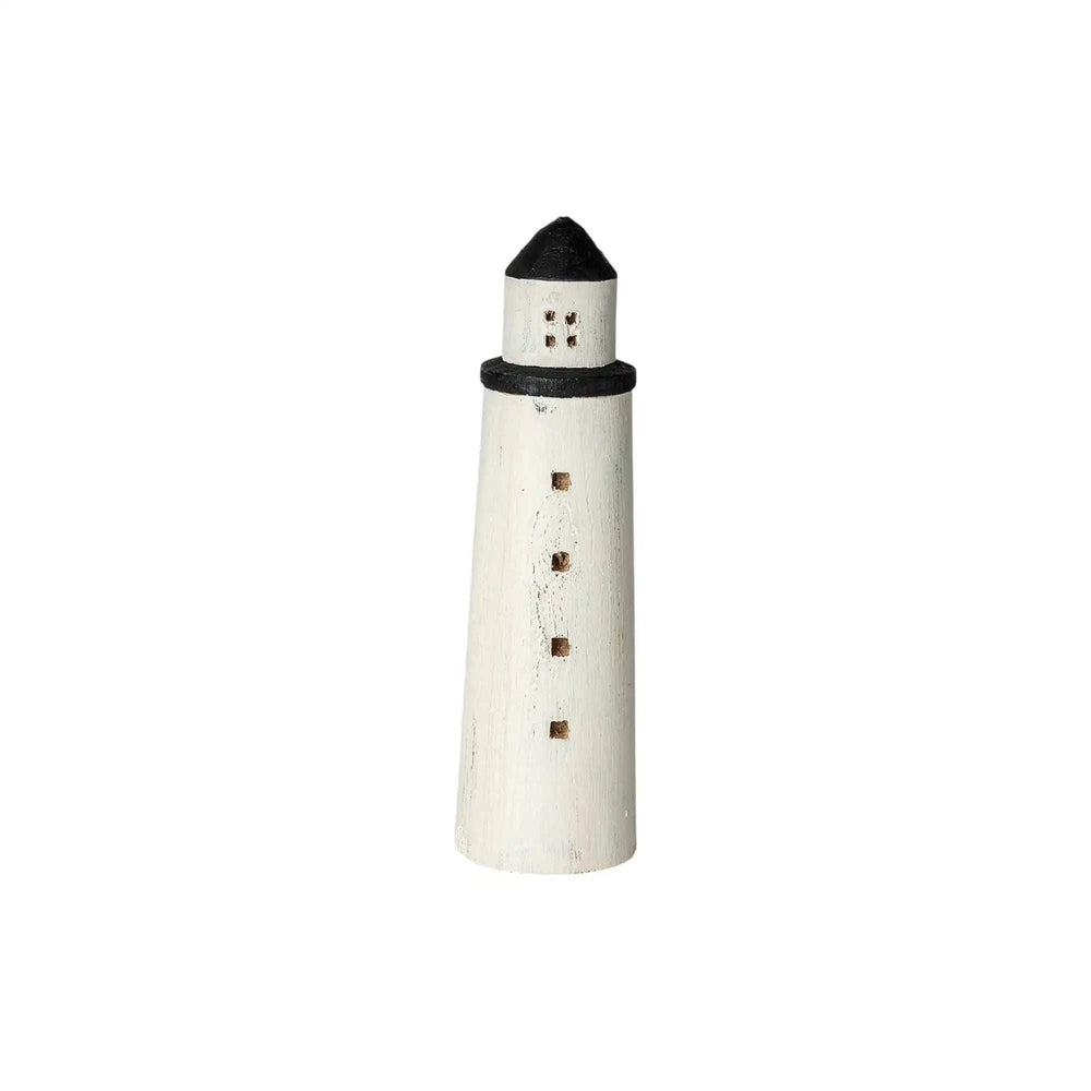 White Jumbo Rustic Wooden Lighthouse - Homeroots - Flyclothing LLC