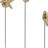 Set Of Three Gold Bird Sculptures - Homeroots - Flyclothing LLC