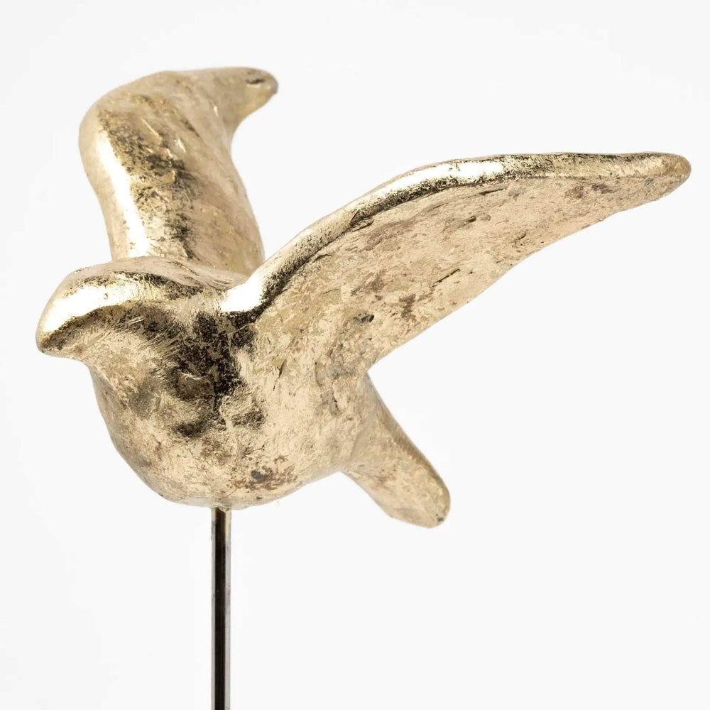 Set Of Three Gold Bird Sculptures - Homeroots - Flyclothing LLC