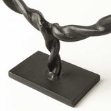 Petite Black Metal Braided Sculpture - Homeroots - Flyclothing LLC