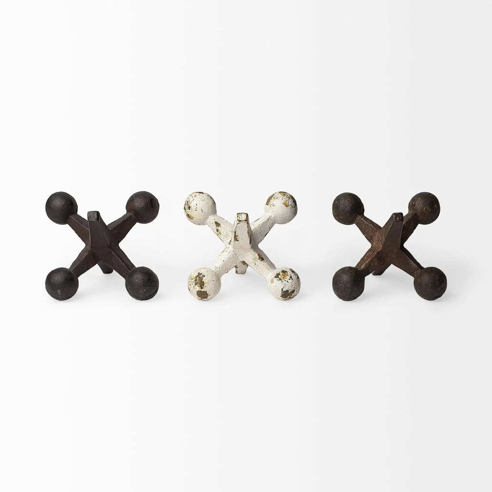 Set Of Three Iron Jack Sculptures - Homeroots - Flyclothing LLC
