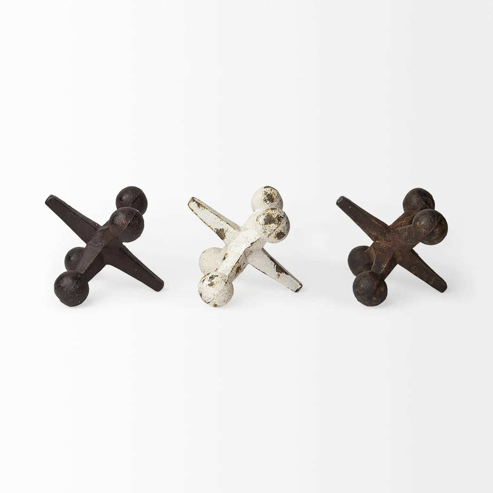 Set Of Three Iron Jack Sculptures - Homeroots - Flyclothing LLC