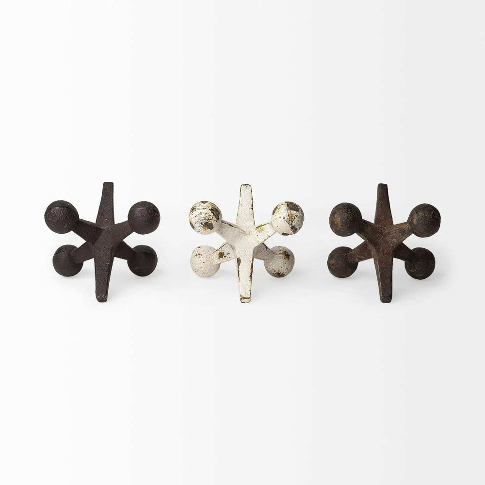 Set Of Three Iron Jack Sculptures - Homeroots - Flyclothing LLC