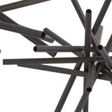 Set Of Two Black Metal Linear Abstract Sculptures - Homeroots - Flyclothing LLC