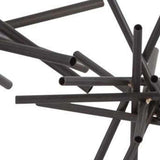 Set Of Two Black Metal Linear Abstract Sculptures - Homeroots - Flyclothing LLC