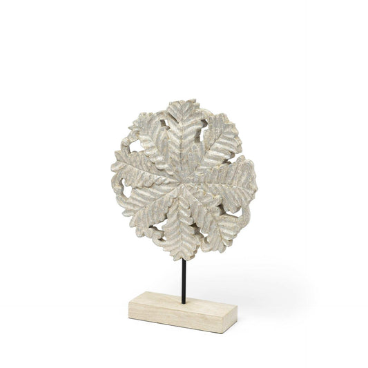 Petite Wood And Metal Floral Decor Piece - Homeroots - Flyclothing LLC