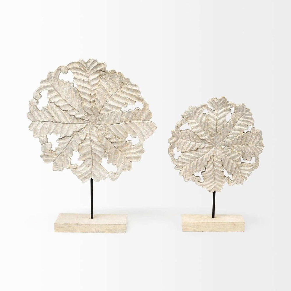 Petite Wood And Metal Floral Decor Piece - Homeroots - Flyclothing LLC