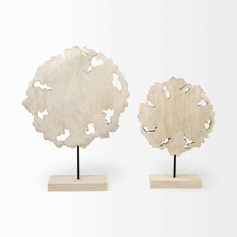 Petite Wood And Metal Floral Decor Piece - Homeroots - Flyclothing LLC