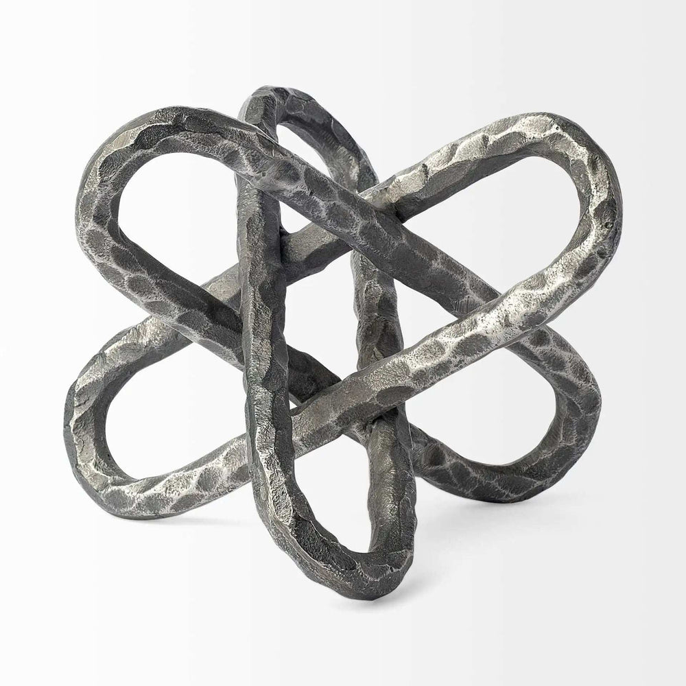 Silver Metal Chain Link Sculpture - Homeroots - Flyclothing LLC