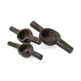 Set Of Three Brown Wooden Measuring Cup Decor - Homeroots - Flyclothing LLC