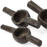 Set Of Three Brown Wooden Measuring Cup Decor - Homeroots - Flyclothing LLC