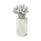 10" White Contempo Coral And Glass Sculpture - Homeroots - Flyclothing LLC