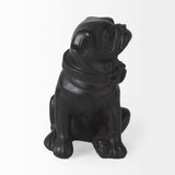 Black Resin Pug Dog Sculpture - Homeroots - Flyclothing LLC