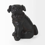 Black Resin Pug Dog Sculpture - Homeroots - Flyclothing LLC