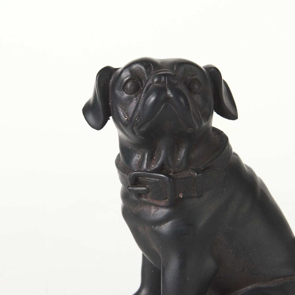 Black Resin Pug Dog Sculpture - Homeroots - Flyclothing LLC