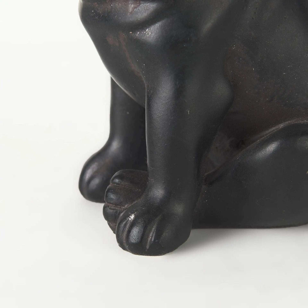 Black Resin Pug Dog Sculpture - Homeroots - Flyclothing LLC