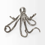 Petite Silver Resin Octopus Sculpture - Homeroots - Flyclothing LLC