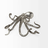 Petite Silver Resin Octopus Sculpture - Homeroots - Flyclothing LLC