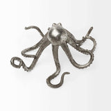 Petite Silver Resin Octopus Sculpture - Homeroots - Flyclothing LLC