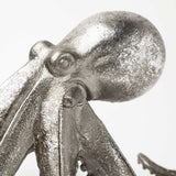 Petite Silver Resin Octopus Sculpture - Homeroots - Flyclothing LLC