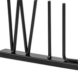 24" Black and Brown Metal And Wood Wild At Heart Tabletop Sign - Homeroots