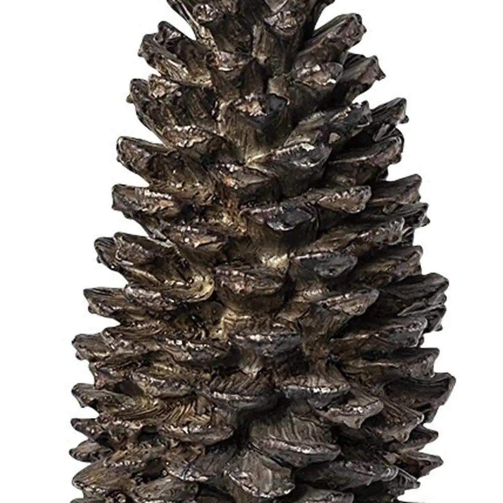 Petite Brown Resin Pinecone Shaped Decor Piece - Homeroots - Flyclothing LLC