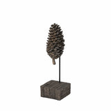 Petite Brown Resin Pinecone Shaped Decor Piece - Homeroots - Flyclothing LLC