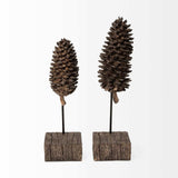 Petite Brown Resin Pinecone Shaped Decor Piece - Homeroots - Flyclothing LLC