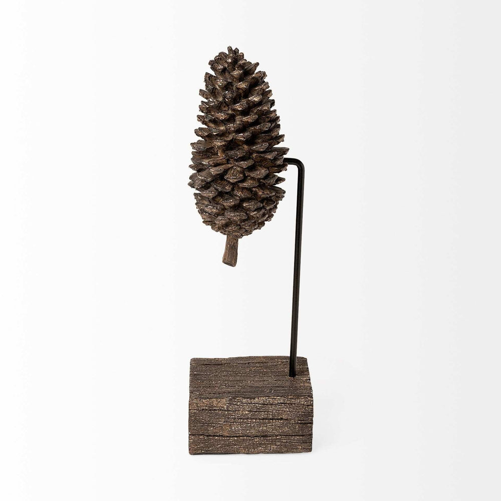 Petite Brown Resin Pinecone Shaped Decor Piece - Homeroots - Flyclothing LLC