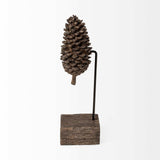 Petite Brown Resin Pinecone Shaped Decor Piece - Homeroots - Flyclothing LLC